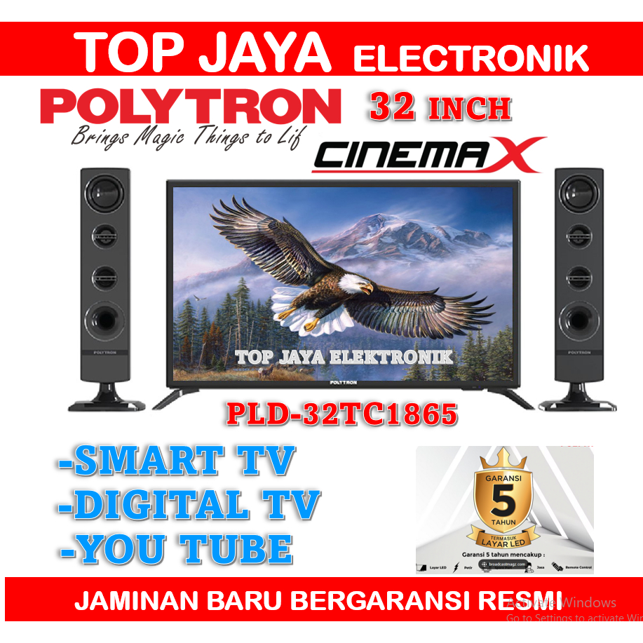 LED TV POLYTRON 32 INCH SMART TV CINEMAX TOWER/POLYTRON LED TV 32 INCH CINEMAX TOWER
