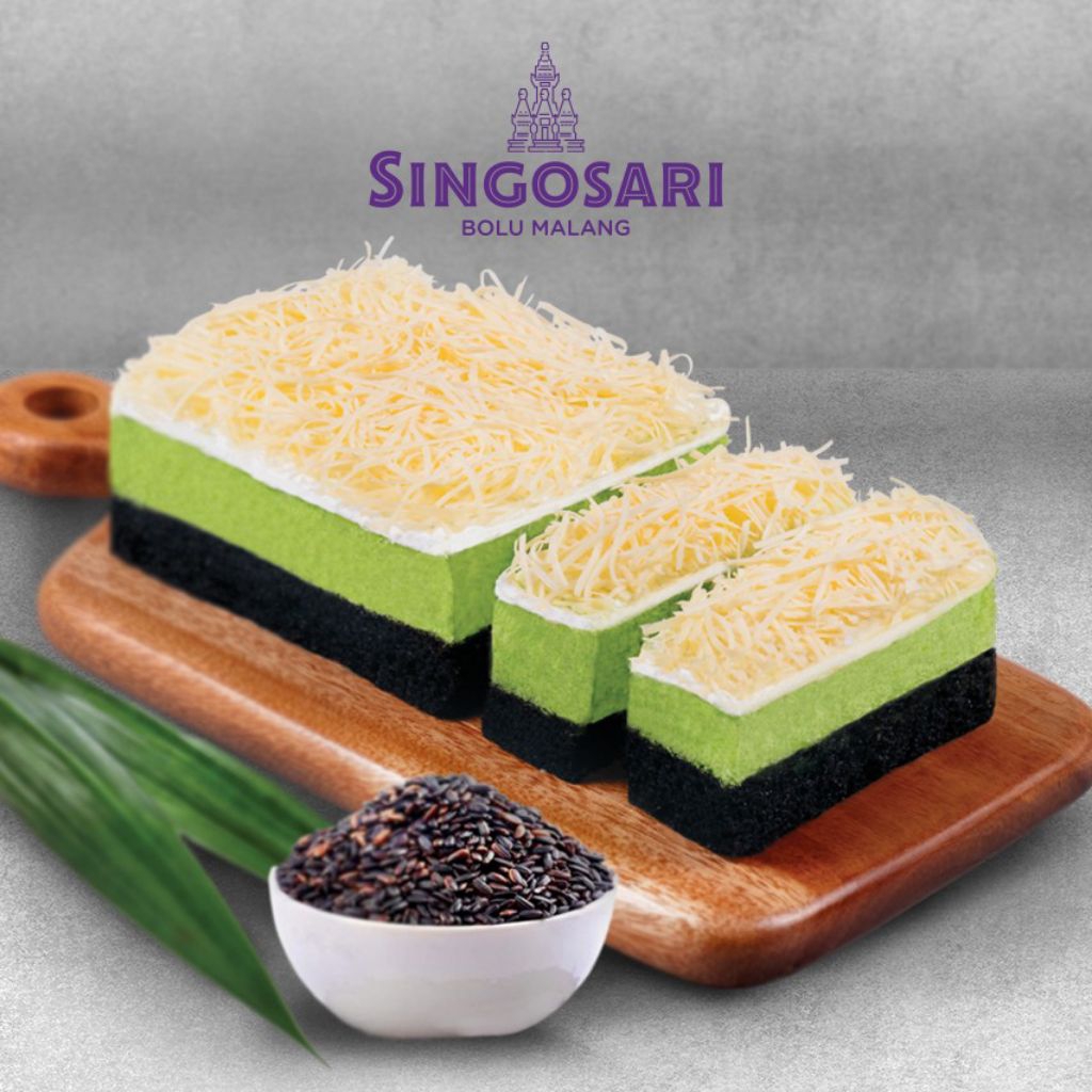 Bolu Lapis Kukus Singosari Ketan Pandan