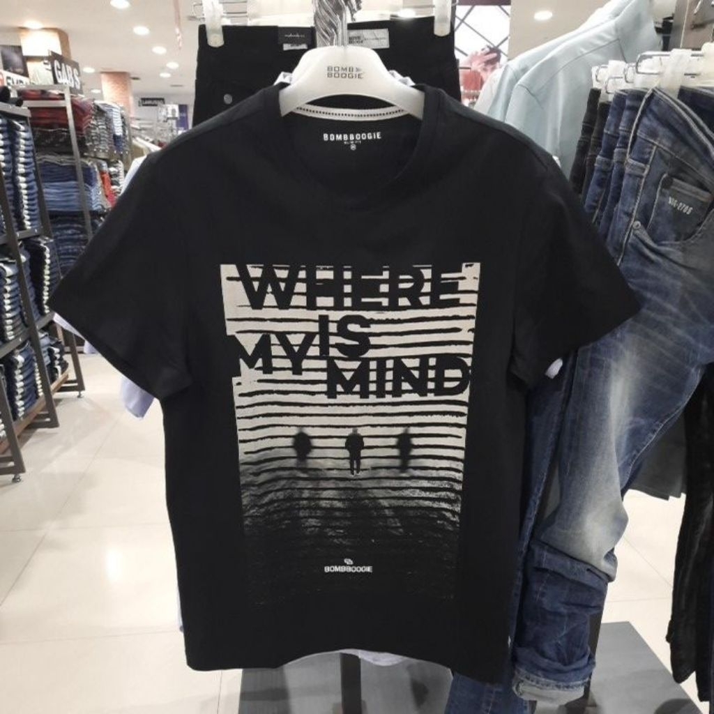 BOMBBOOGIE TSHIRT KAOS PENDEK PRIA SLIMFIT ORIGINAL BARU