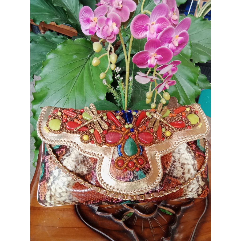 tas pesta kulit ular ori