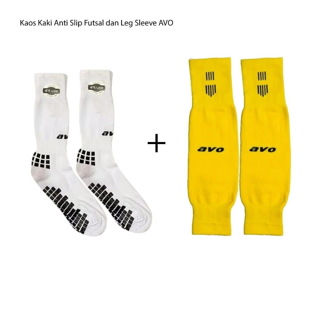 Paket kaos kaki AVO futsal sepak bola anti slip dewasa / Kaos kaki & sambungan