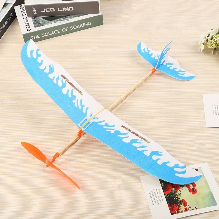 thunderbird 668 mainan pesawat penggerak karet gelang rubber band powered airplane model
