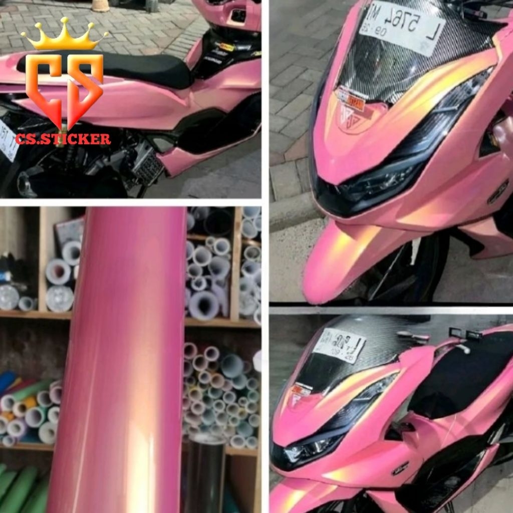 Skotlet Stiker Pink Lembayung Gold Skotlet Lembayung Pink