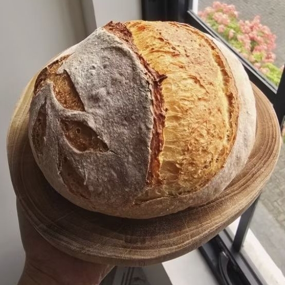 HOMEMADE Rustic Sourdough Roti Gandum Sourdough 350gr tanpa gula, tanpa butter, tanpa telur, tanpa s