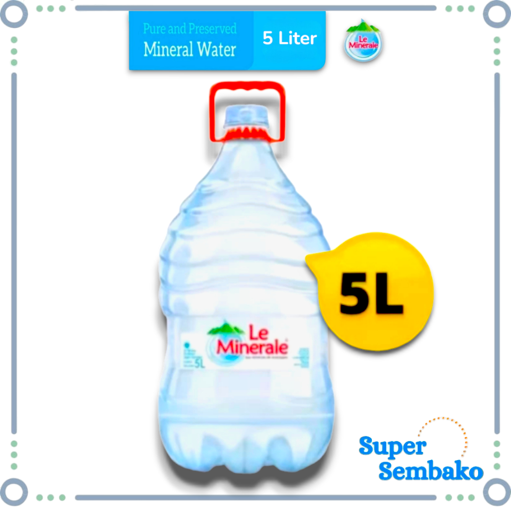 AIR MINERAL LE MINERALE GALON 5 LITER / 5L INSTANT MAKASSAR