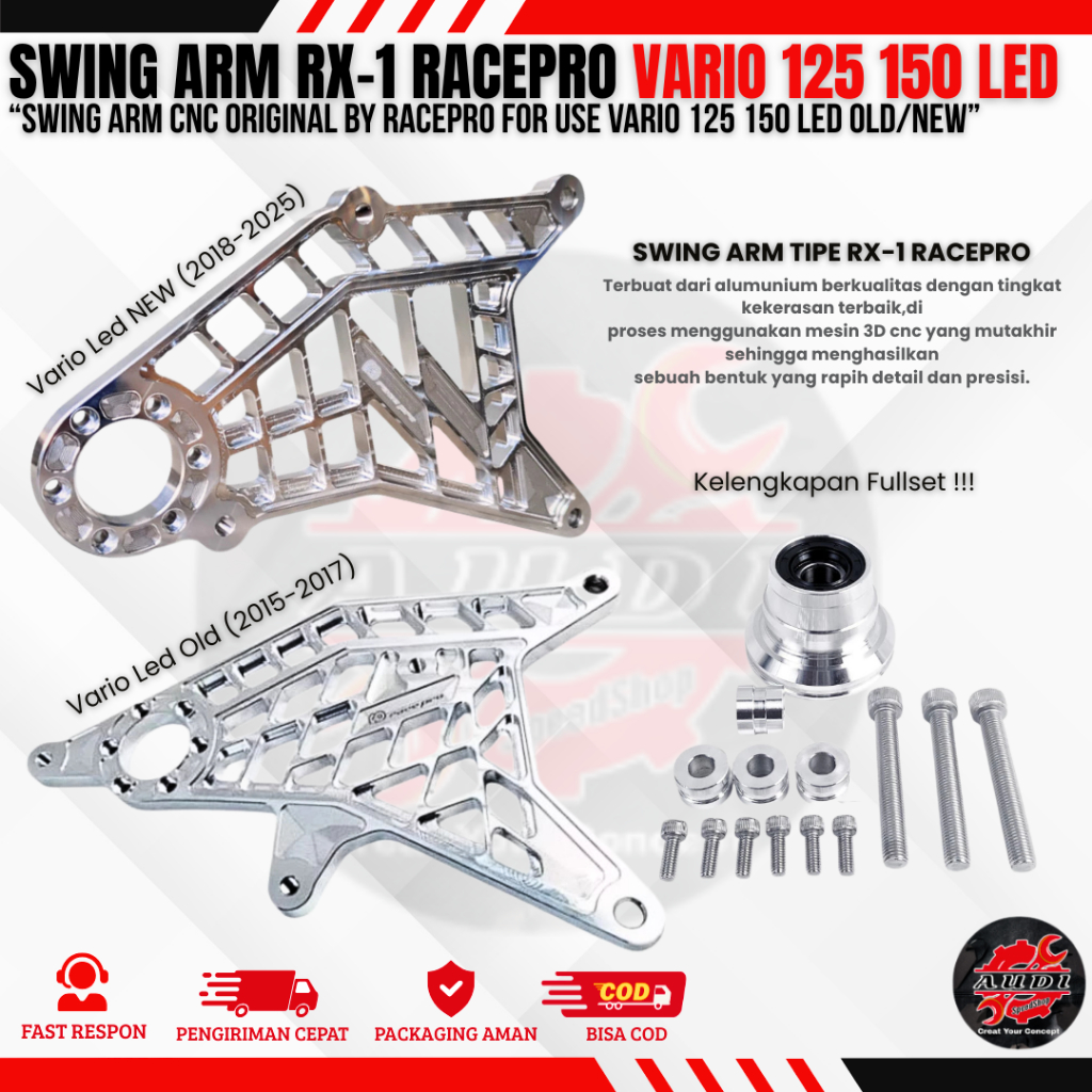 SWING ARM CNC VARIO LED NEW SWING ARM RACEPRO RX-0 SWING ARM DT-10 VIETNAM SWING ARM VARIO 125 150