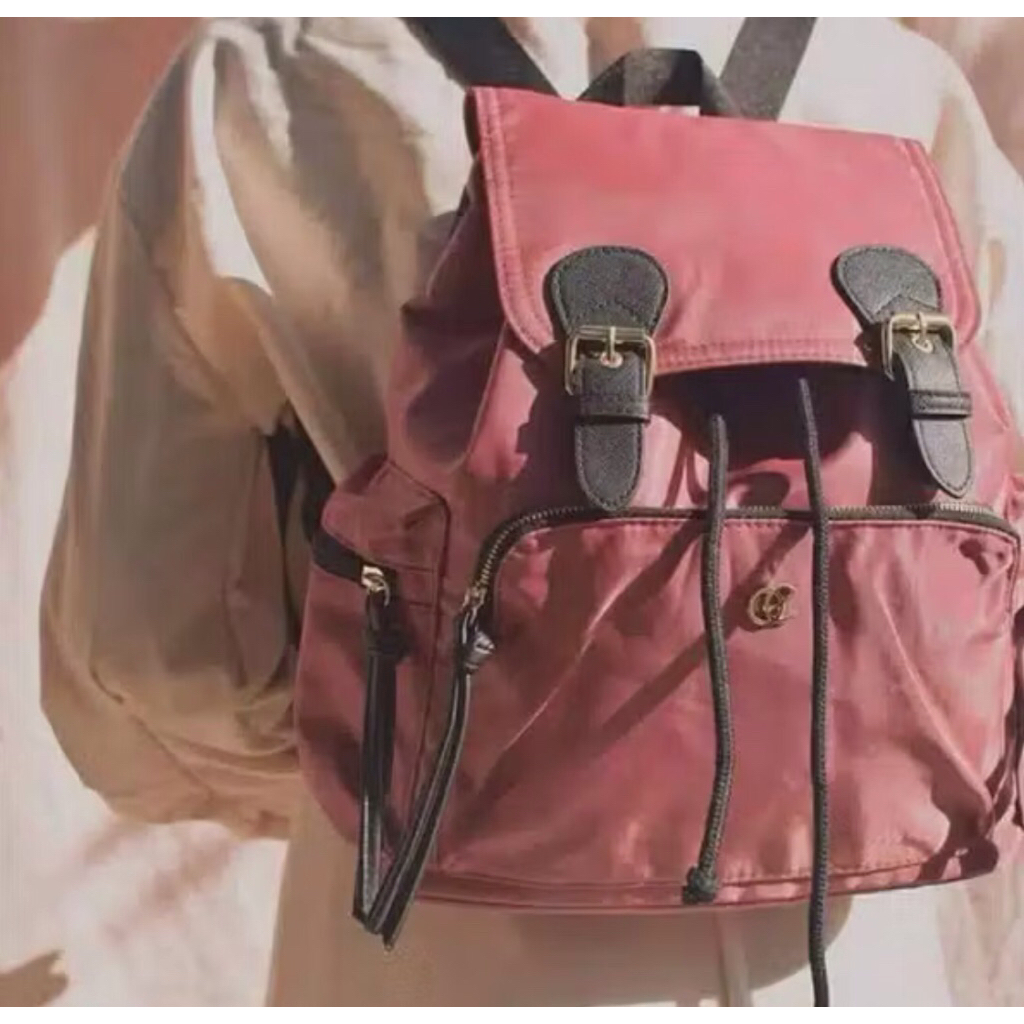 Tas ransel original dari Oriflame haga backpack pink berry waterprof (NEW)