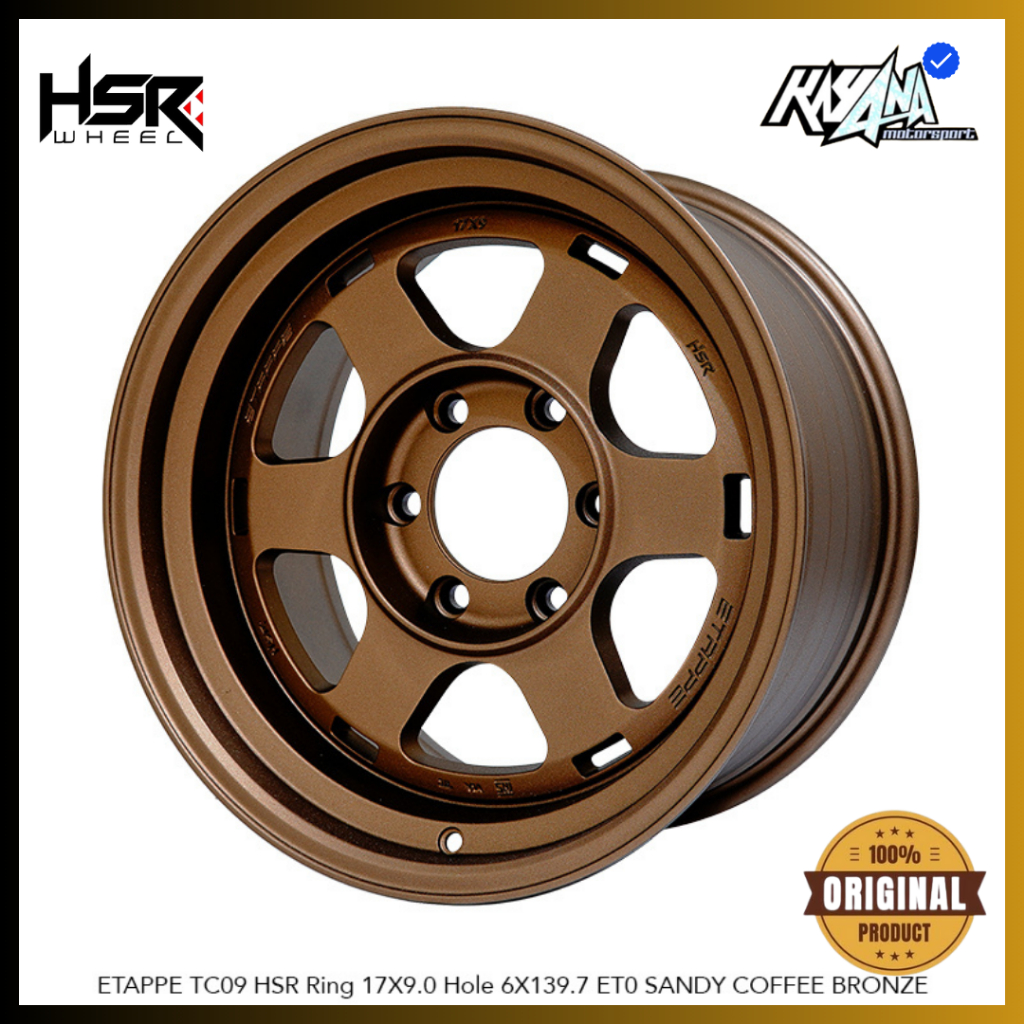 Velg Mobil Pajero Fortuner Model Te37 R17 HSR ETAPPE R17 Lebar 9 Et 0 Rata Fender Warna Coffee Broze