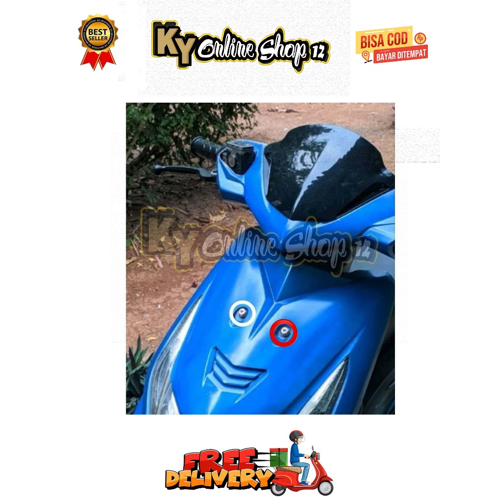 BAUT DUDUKAN TAMENG DEPAN ( 2 BAUT ) MODEL SLASH BIASA PCX VARIO BEAT DELUXE SCOOPY ADV STYLO GENIO 