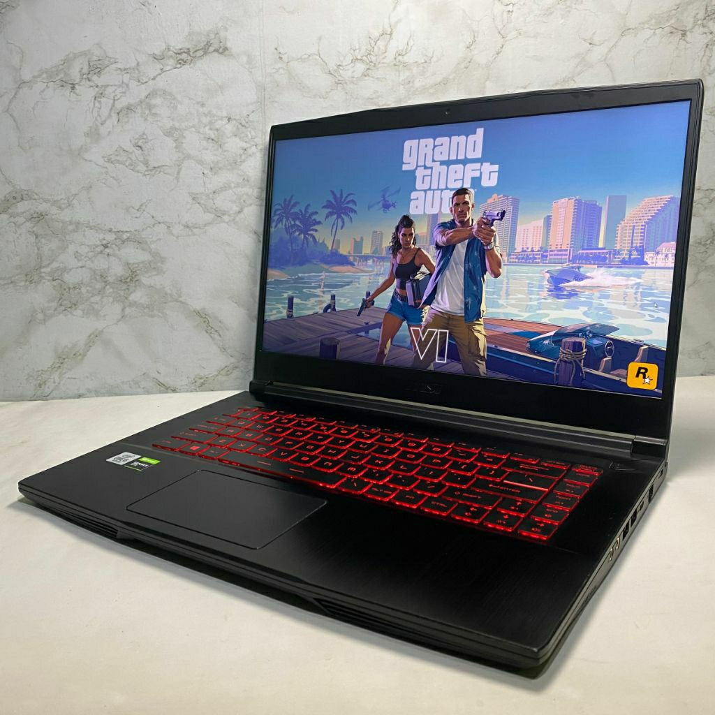 Laptop Gaming Msi Gf63 intel i5-10200H Ram 16GB Ssd 512GB Vga Nvidia GTX 1650 Ti 4GB