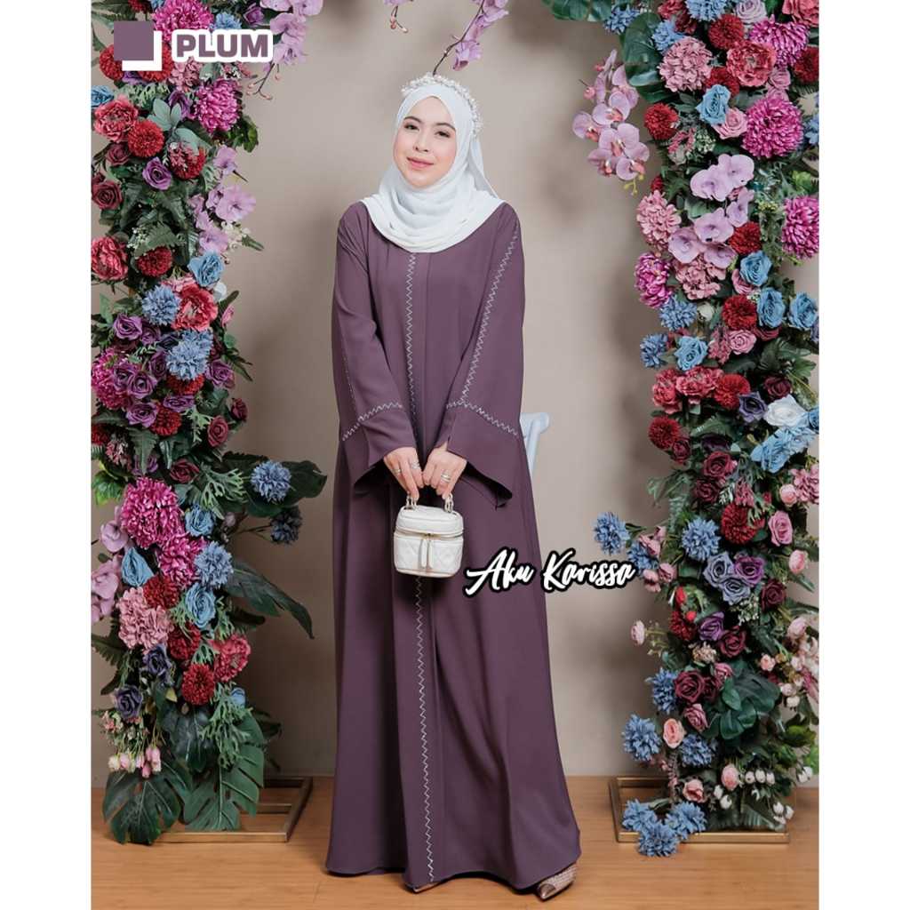 baru gamis Hafizah abaya Fatima dress polos aku karissa sabrina Remaja lebaran kekinian murah  hitam