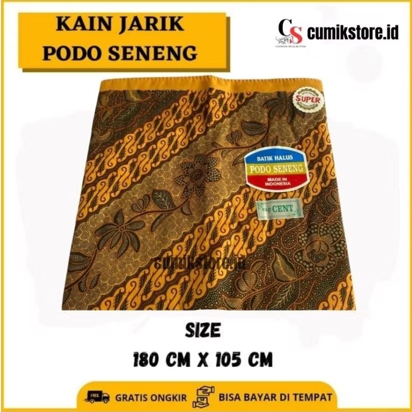Kain batik panjang 2meter bahan katun tebal halus - kain jarik batik panjang