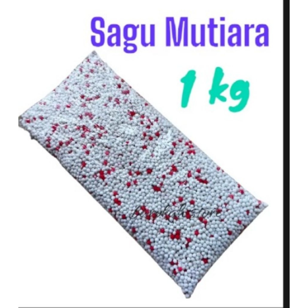 1kg-sagu mutiara/Mutiara sagu/sagu merah putih