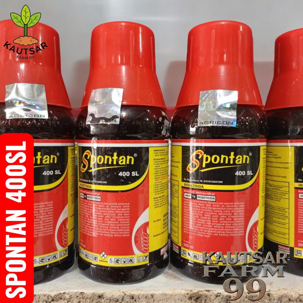 Insektisida Spontan 400SL 200ml basmi ulat grayak, lalat daun, penggulung daun, dan belalang