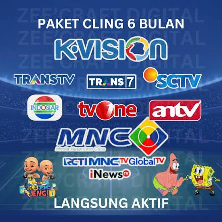 RECAIVER K-VISION cling 12bulan Bisa semua Jenis Tv Voucher Promo Paket Cling K-VISION Bromo C2000 K