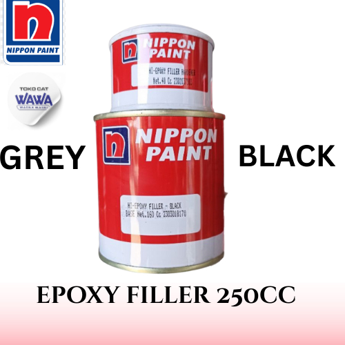 cat dasar Nippon paint hi epoxy filler 250cc black/grey
