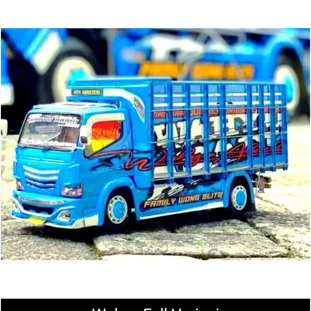 PROMO MURAH MINIATUR TRUK OLENG KAYU TRIPLEK BREWOG BREWOK  FULL LAMPU KELIP MURAH GROSIR MAINAN min