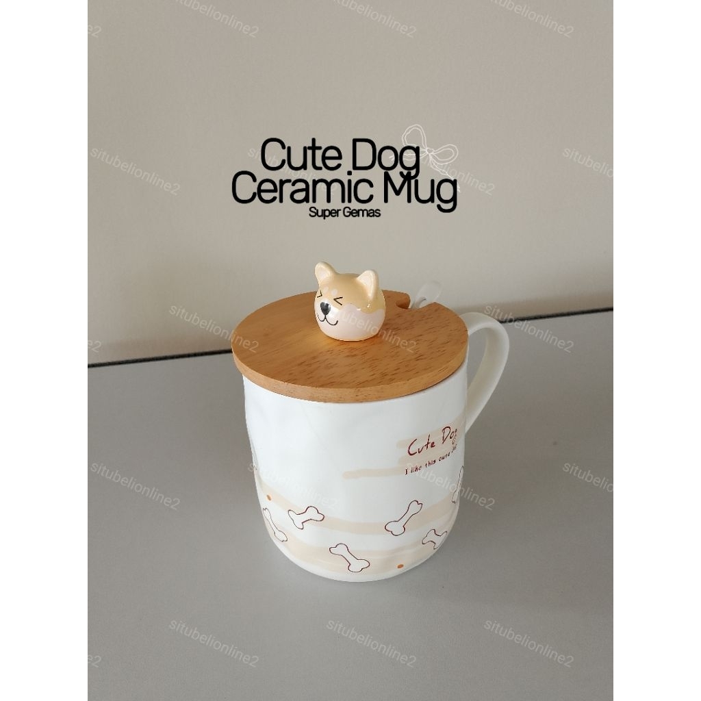 Cute Dog Ceramic Mug - Mug Keramik - Mug Cantik