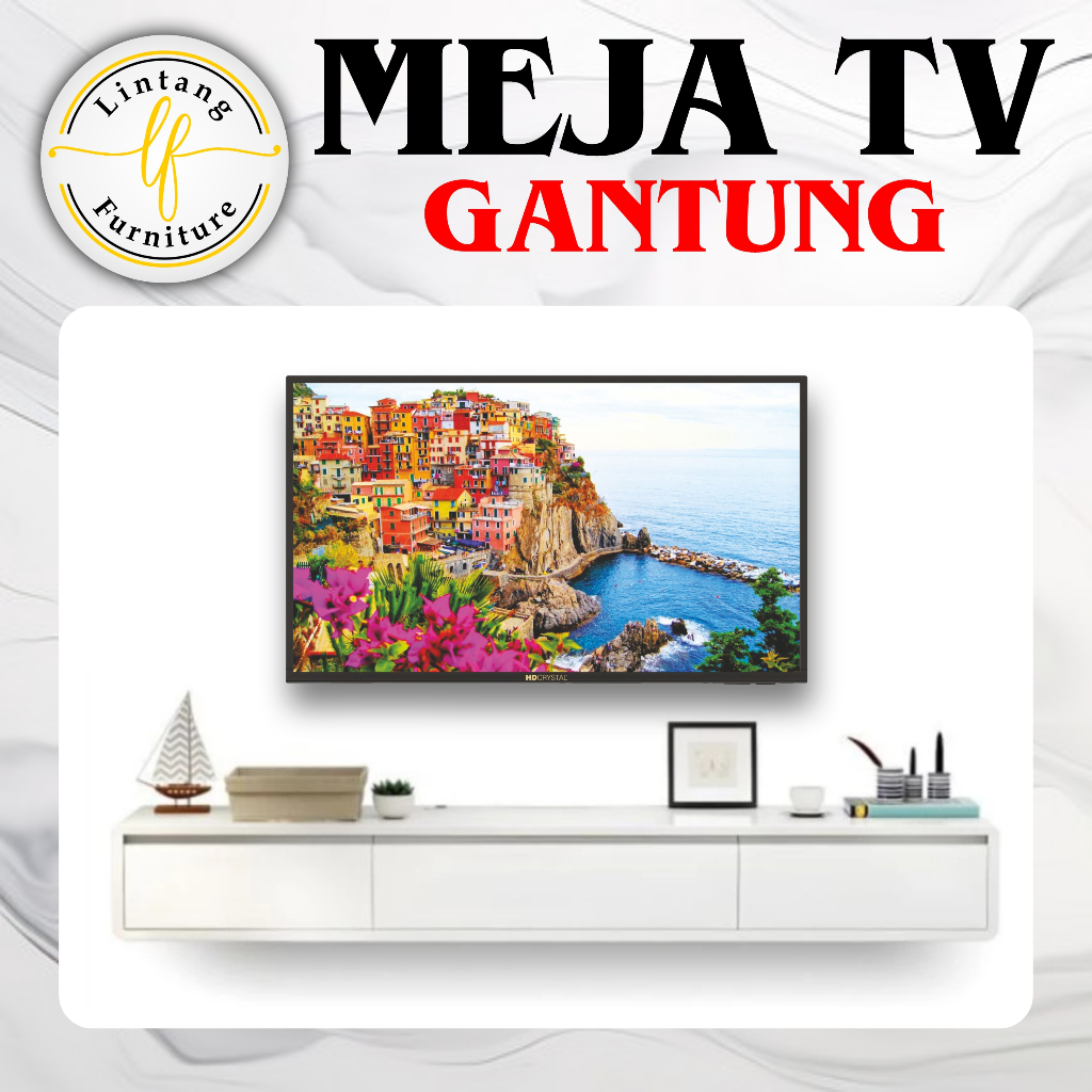Meja TV gantung minimalis Rak TV gantung Minimalis Lemari TV Dinding Bupet TV Tempat Penyimpanan Kab