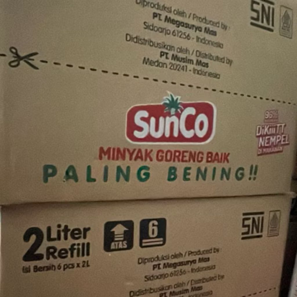Kardus Bekas Minyak Goreng Sunco 2 L