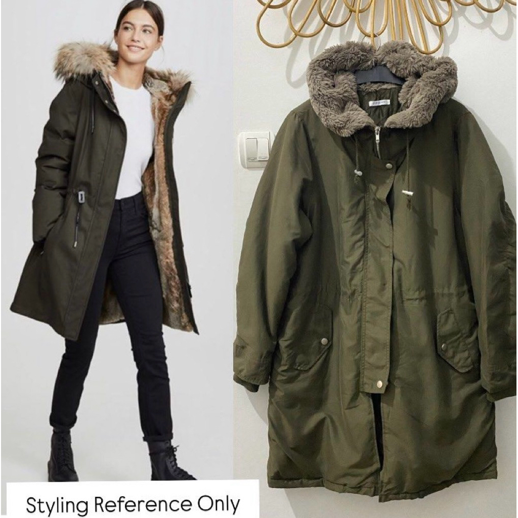 Winter Parka/ Army Coat/Autumn Winter Daily Coat/Olive des olive Parka/Faux Fur Parka