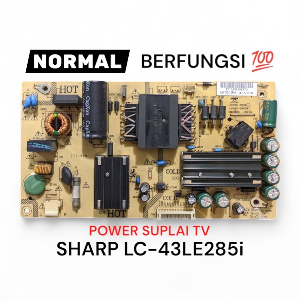 PSU TV // POWER SUPLAI TV SHARP LC-43LE285I 43LE285I