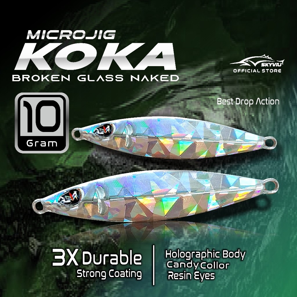 Umpan Jig 10 Gram SKYVIU KOKA Naked Hologram Silver 10 gram 15 gram 20 gram Umpan Micro Jig 10 g 15 