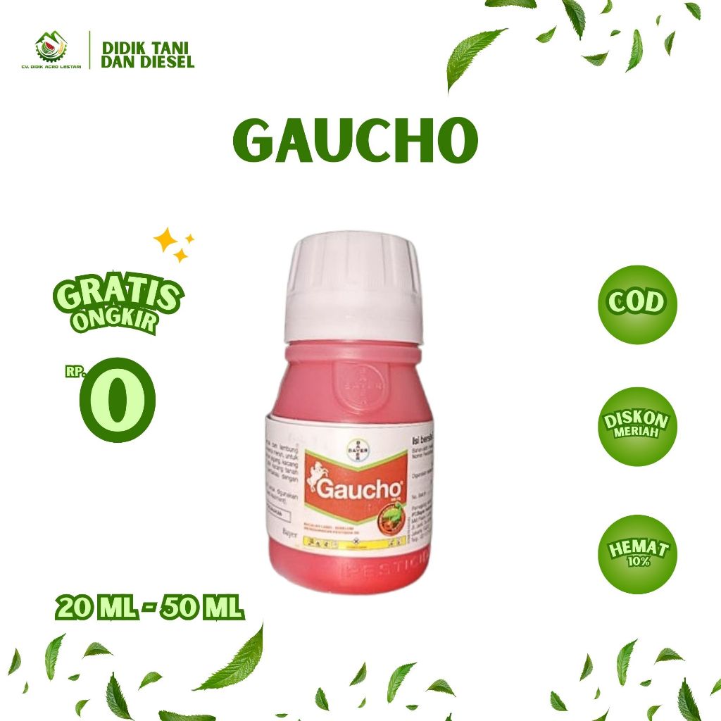 Gaucho 350 FS 20ml / 50ml | Insektisida Sistemik Perlakuan Benih Padi Jagung Kacang Tembakau | Bayer