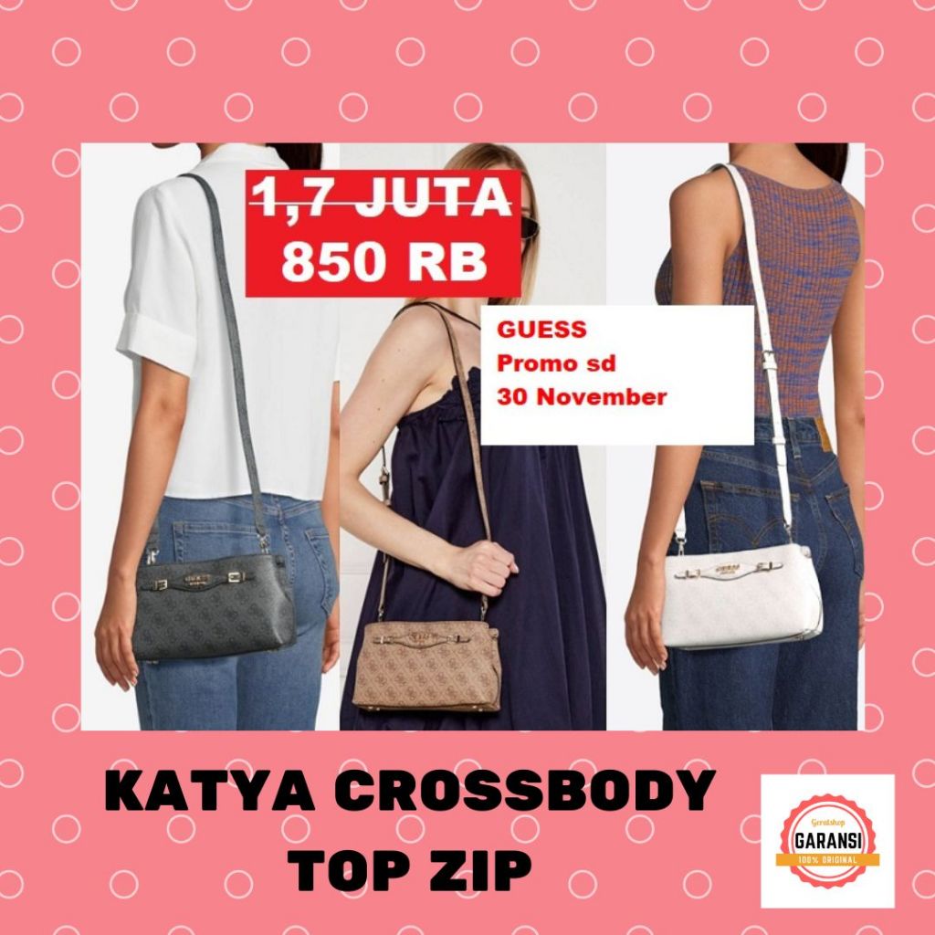 Tas selempang wanita Guess KATYA sale sling bag original store
