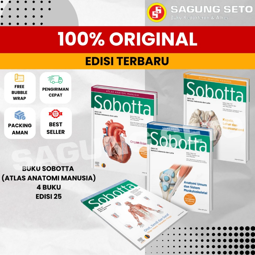 BUKU SOBOTTA ATLAS ANATOMI EDISI 25 3-VOLUME (BAHASA INDONESIA) - PAULSEN READY STOK