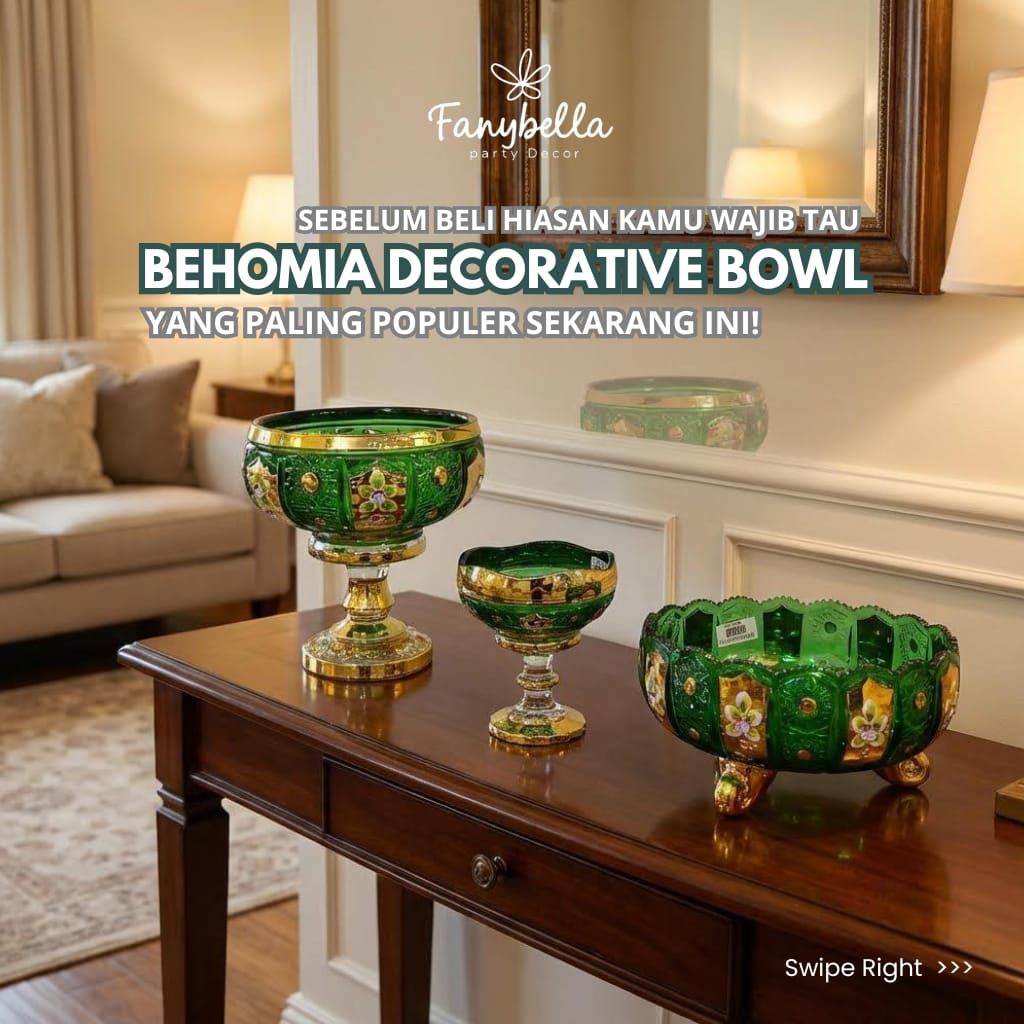 PAJANGAN KRISTAL BOHEMIA HIJAU MEWAH IMPORT