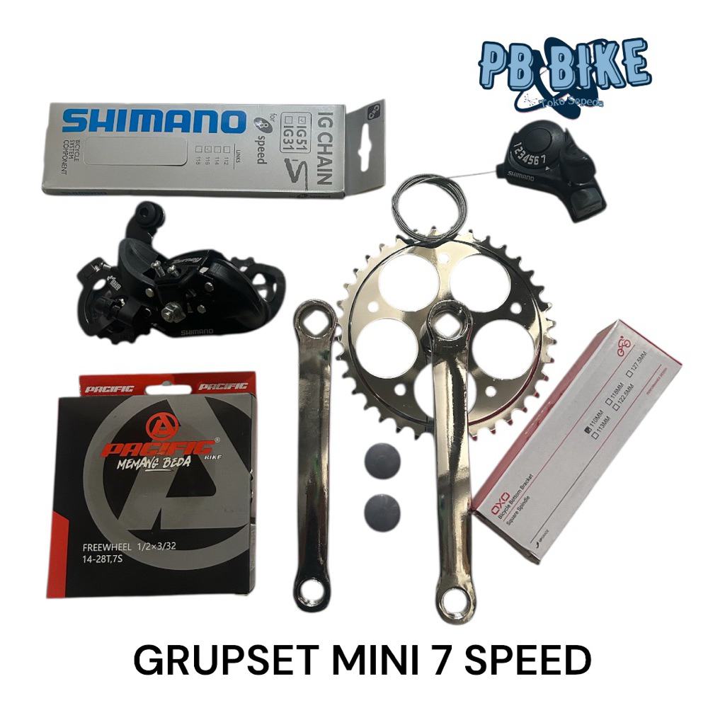 Groupset 7 Speed Sepeda Roadbike MTB Federal Communter