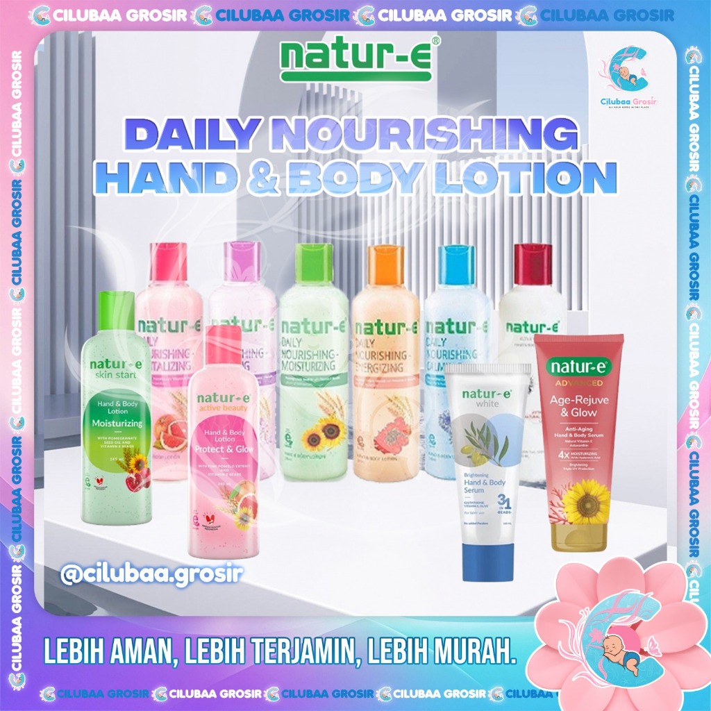 NATUR-E Daily Nourishing Hand & Body Lotion 100ml 245ml || Natur-e Hand & Body Lotion Moisturishing 