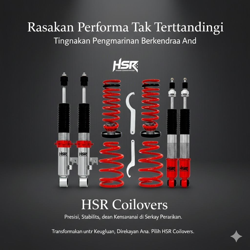 COILOVER HSR RED FRONT REAR TOYOTA INNOVA DIESEL
