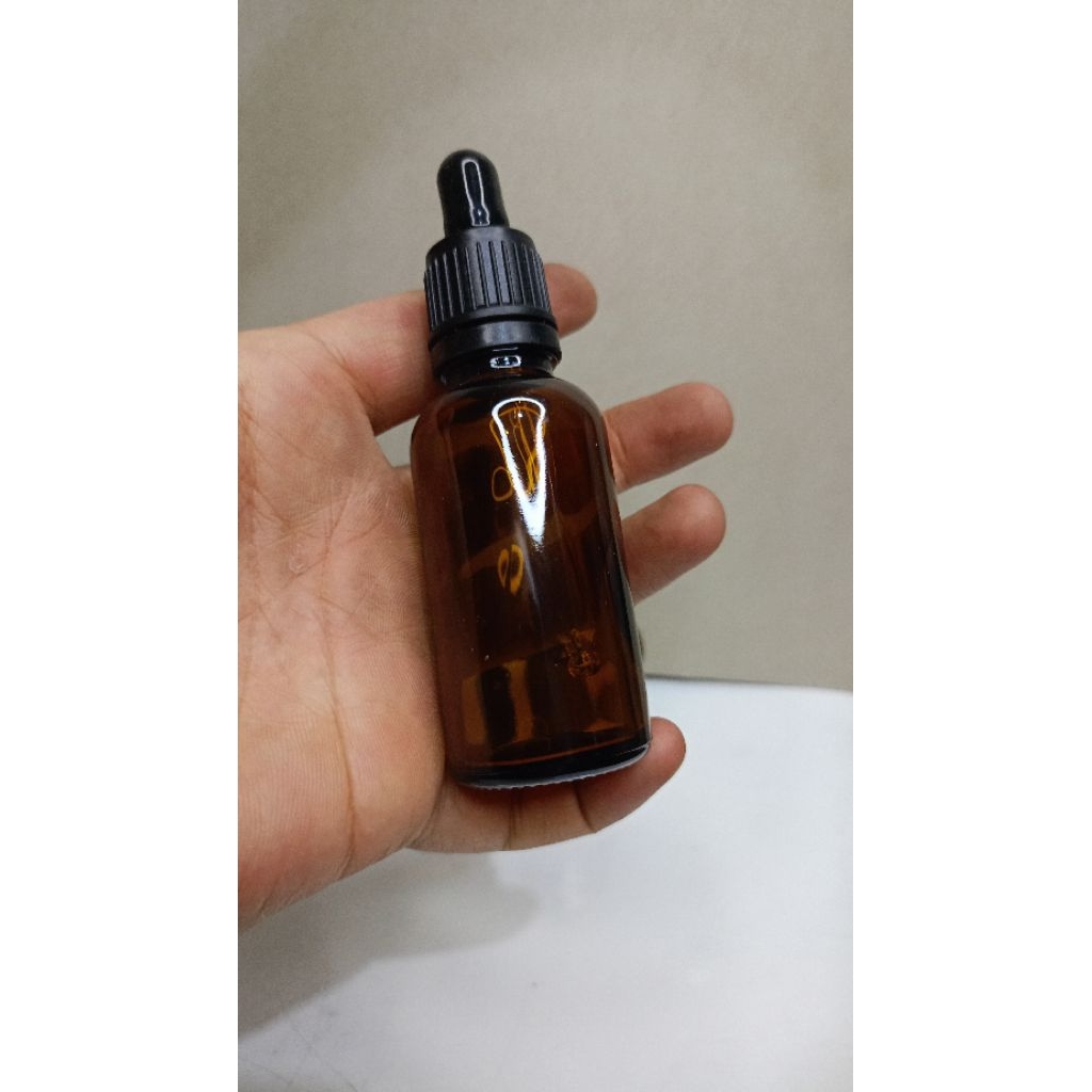 BOTOL PIPET KACA 30ML AMBER / BOTOL PIPET KACA