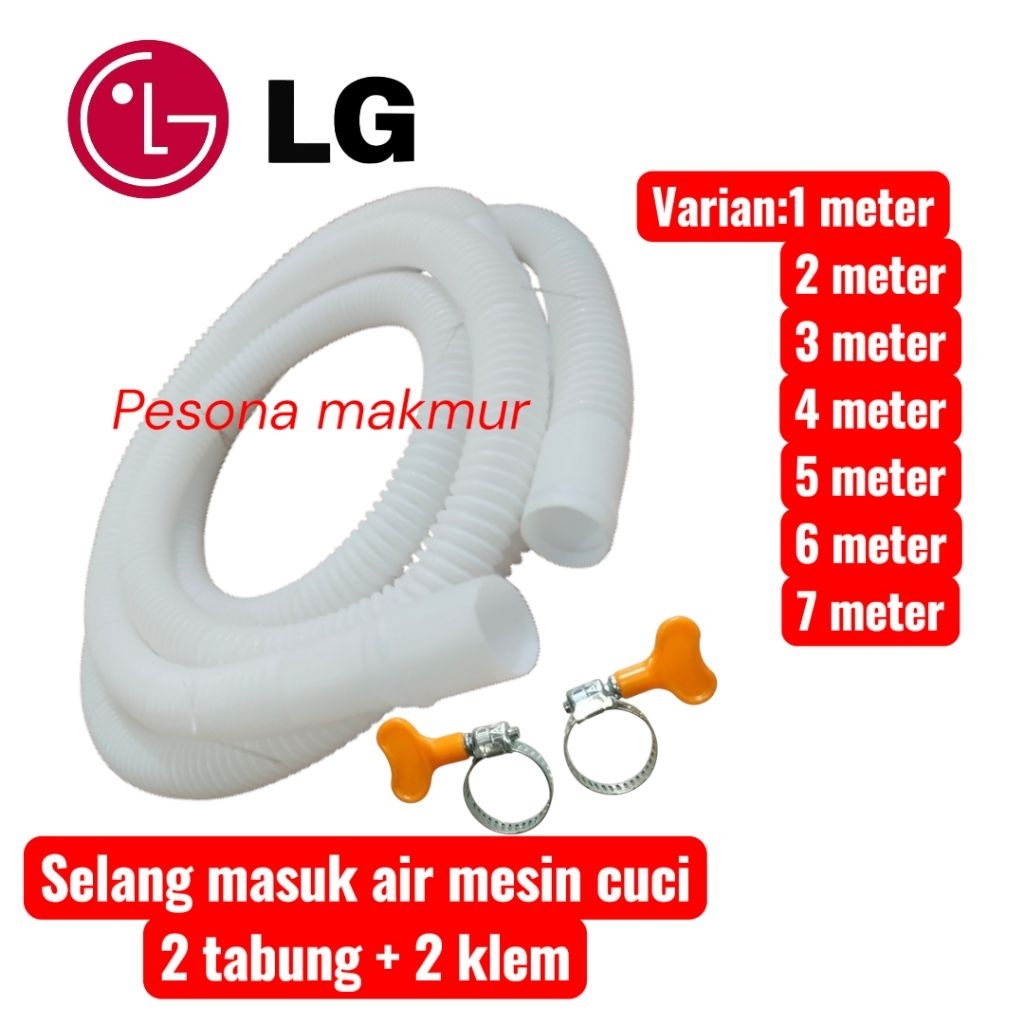 selang pengisi air mesin cuci LG 2 tabung/Selang masuk air mesin cuci