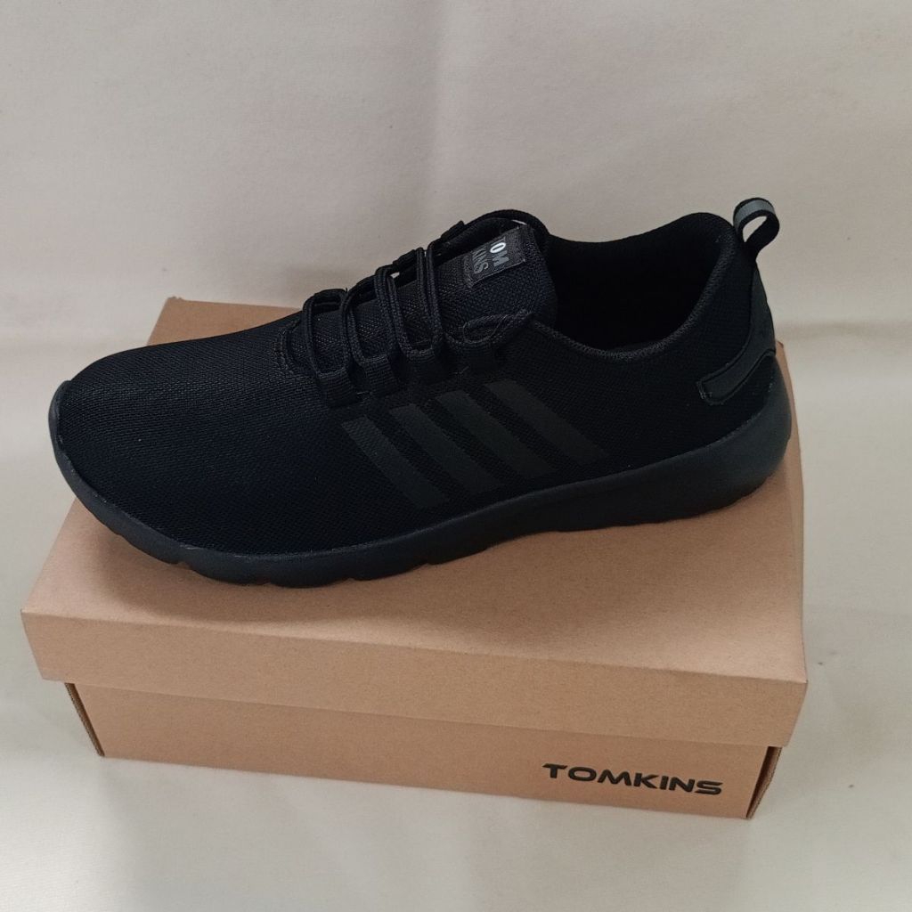 Tomkins prodigy Beta sepatu sneakers pria dewasa full hitam tali original branded sepatu sekolah tom