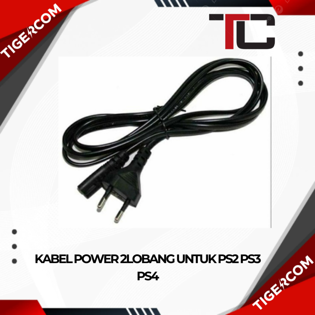 KABEL POWER 2LOBANG UNTUK PS2 PS3 PS4 RADIO KABEL LISTRIK BAGUS / KABEL POWER ORI PS3
