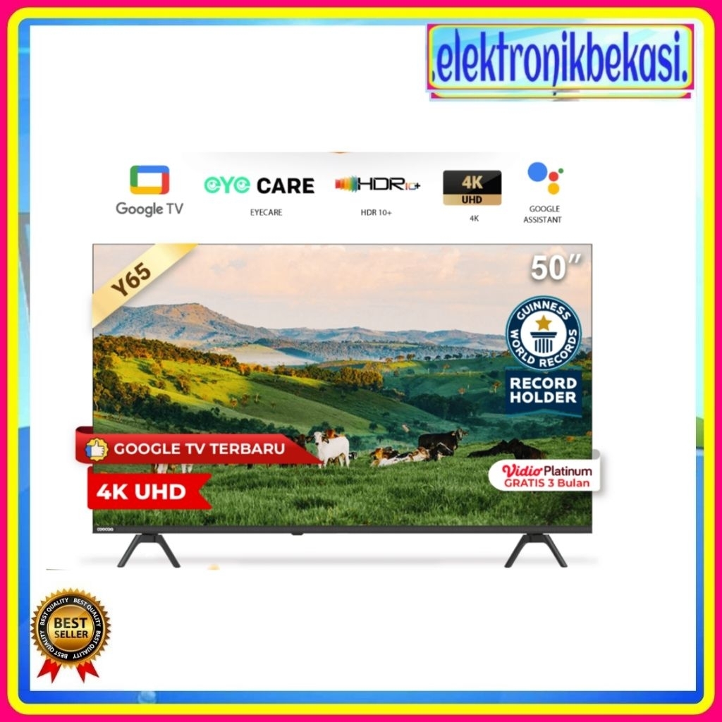 LED COOCAA 50Y65 / LED COOCAA 50 INCH GOOGLE TV 4K UHD 50Y56 / COOCAA 50 Y 65 GOOGLE TV 4K UHD