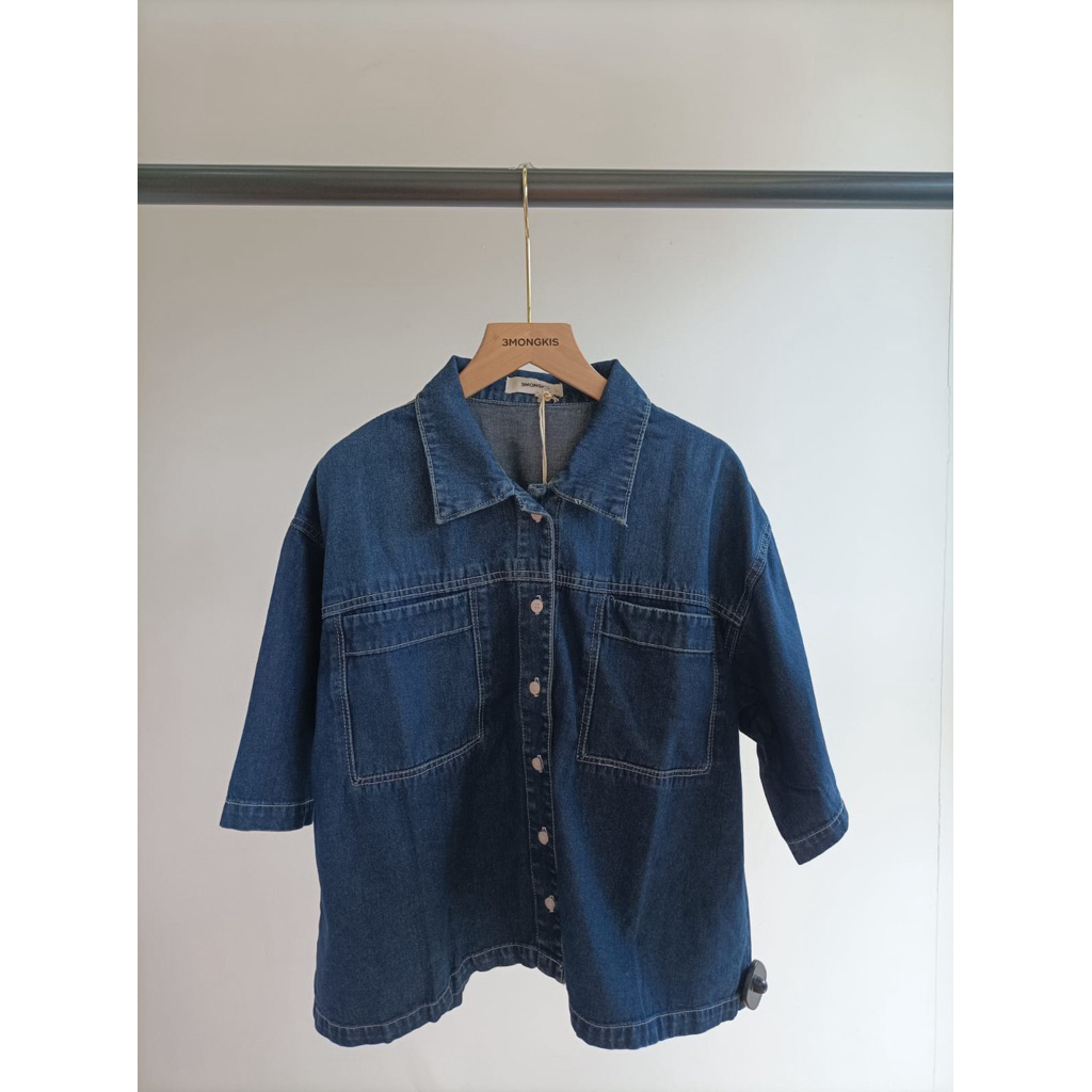 Denimshirt belvy wanita three mongkis 3mongkis