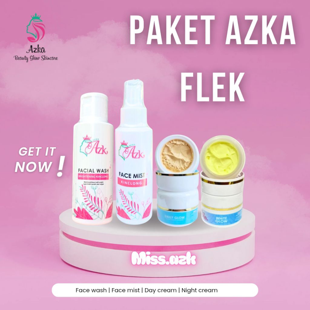 (COD) PAKET FLEK KINCLONG AZKA BEAUTY GLOW SKINCARE