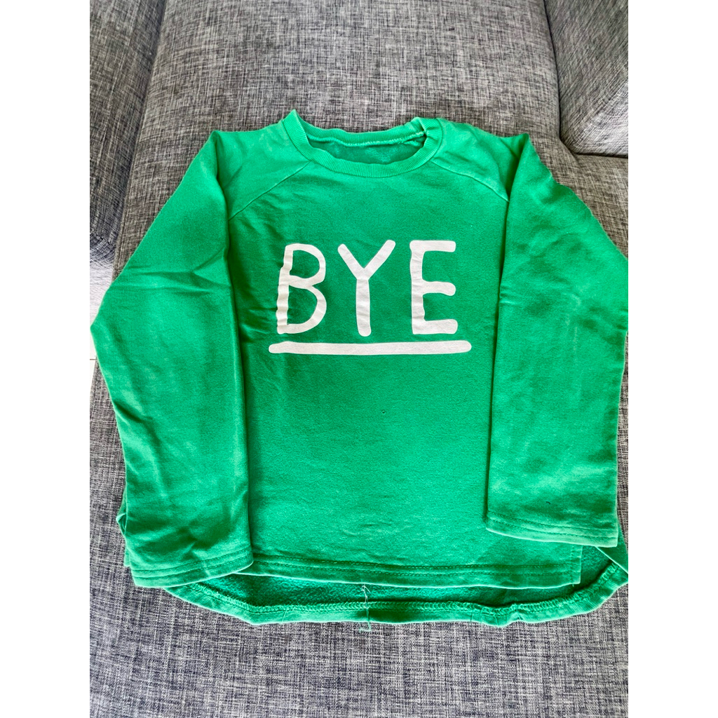 kaos hangat anak perempuan warna hijau