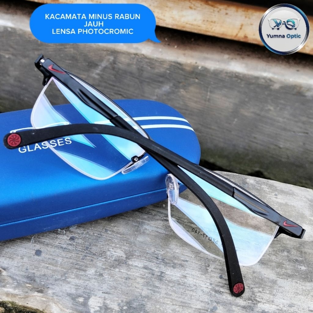 kacamata jalan minus lensa photocromic/Antiradiasi/Bluecromic/Frem pria wanita