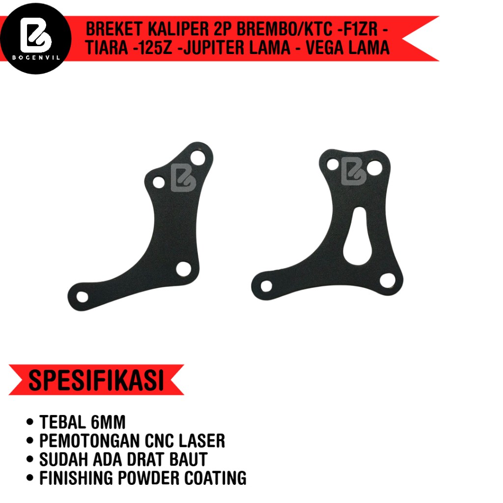 Braket Kaliper Brembo KTC 2P 220 260 300 F1ZR Jupiter Vega 125Z Tiara