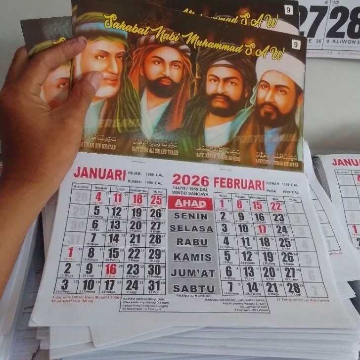 Kalender Wuku Jawa Kecil 2026 Termurah & Terlaris 1 Gambar 6 Lembar Kalender [ HANYA DI KAITKAN DENG