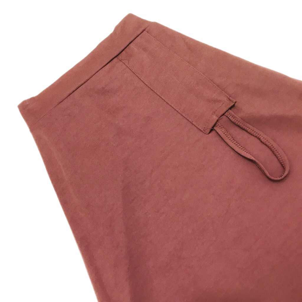 Rok Panjang Polos Serut Samping Polyester Wanita