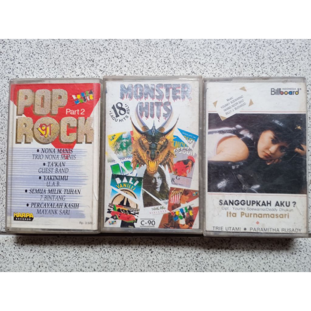 kaset pita Pop rock Indonesia, Harga 3kaset