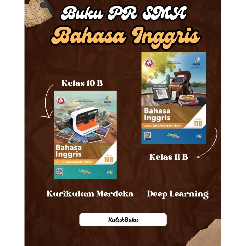 Buku PR Bahasa Inggris SMA Kelas 10 11 12 Kurikulum Merdeka Semester 1 & 2 Intan Pariwara TH 2025