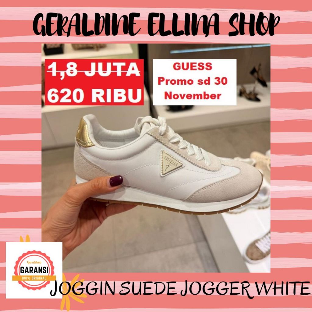 SALE Sepatu sneakers Guess wanita 100% original seri JOGGIN