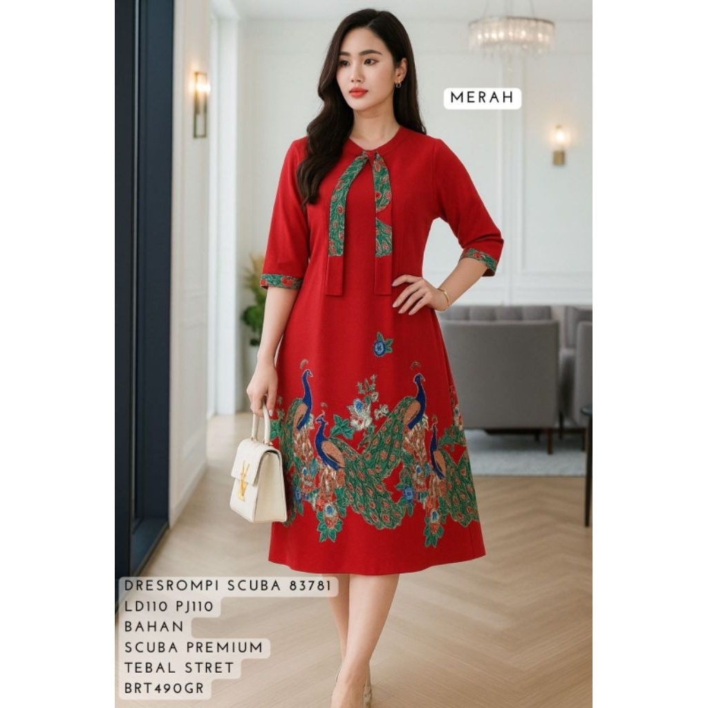 FER 83781 DRESS SCUBA WANITA LD 110CM / READY / REALPICT